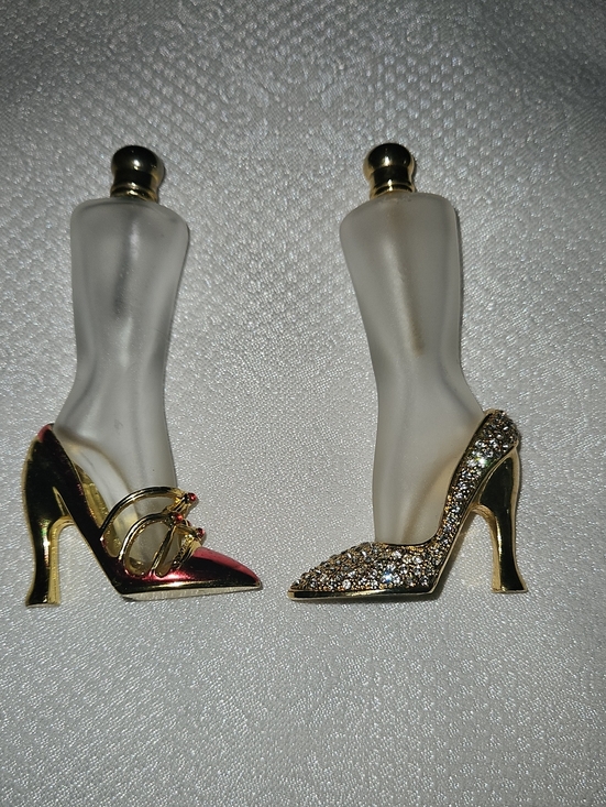 Other - Women's Gold High Heel Shoe Bottle Perfume - Red & Gold Wth Crystal Accents